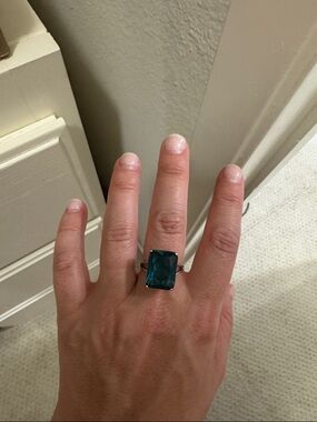Large Teal Statement Ring